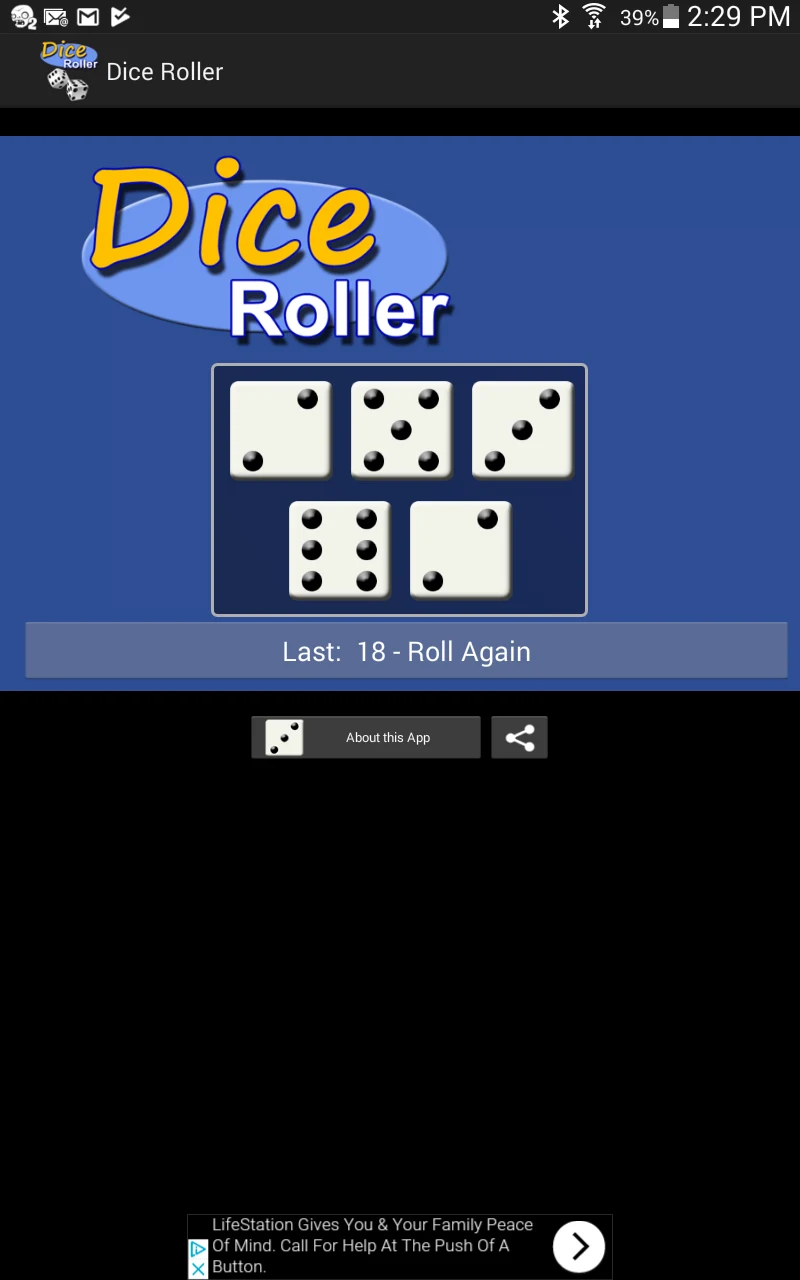 Dice Roller Simulator screenshot